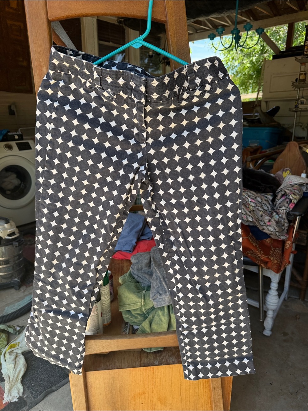 Jcrew city fit stretch polka dot pants